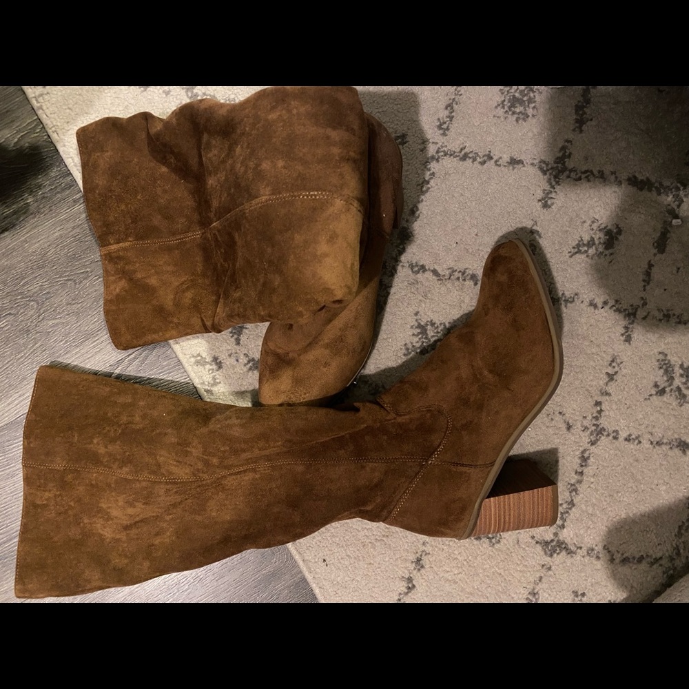 Target suede high boots